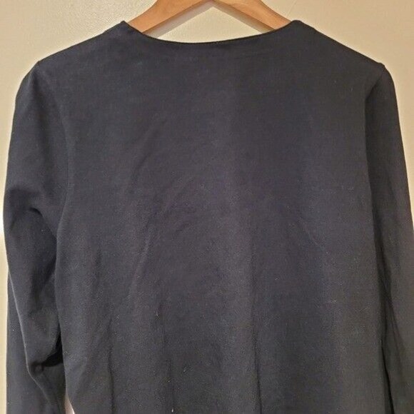 Michael Simon Lite Womens Embroidered Cardigan Size M Shoe Purse Print Artsy - Picture 6 of 9